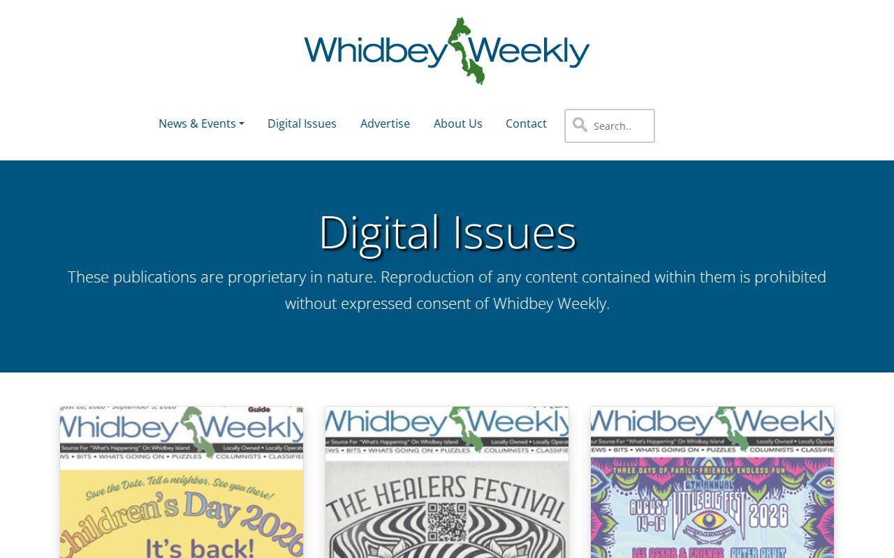 Island County crime-news context from Whidbey Weekly Digital Issues